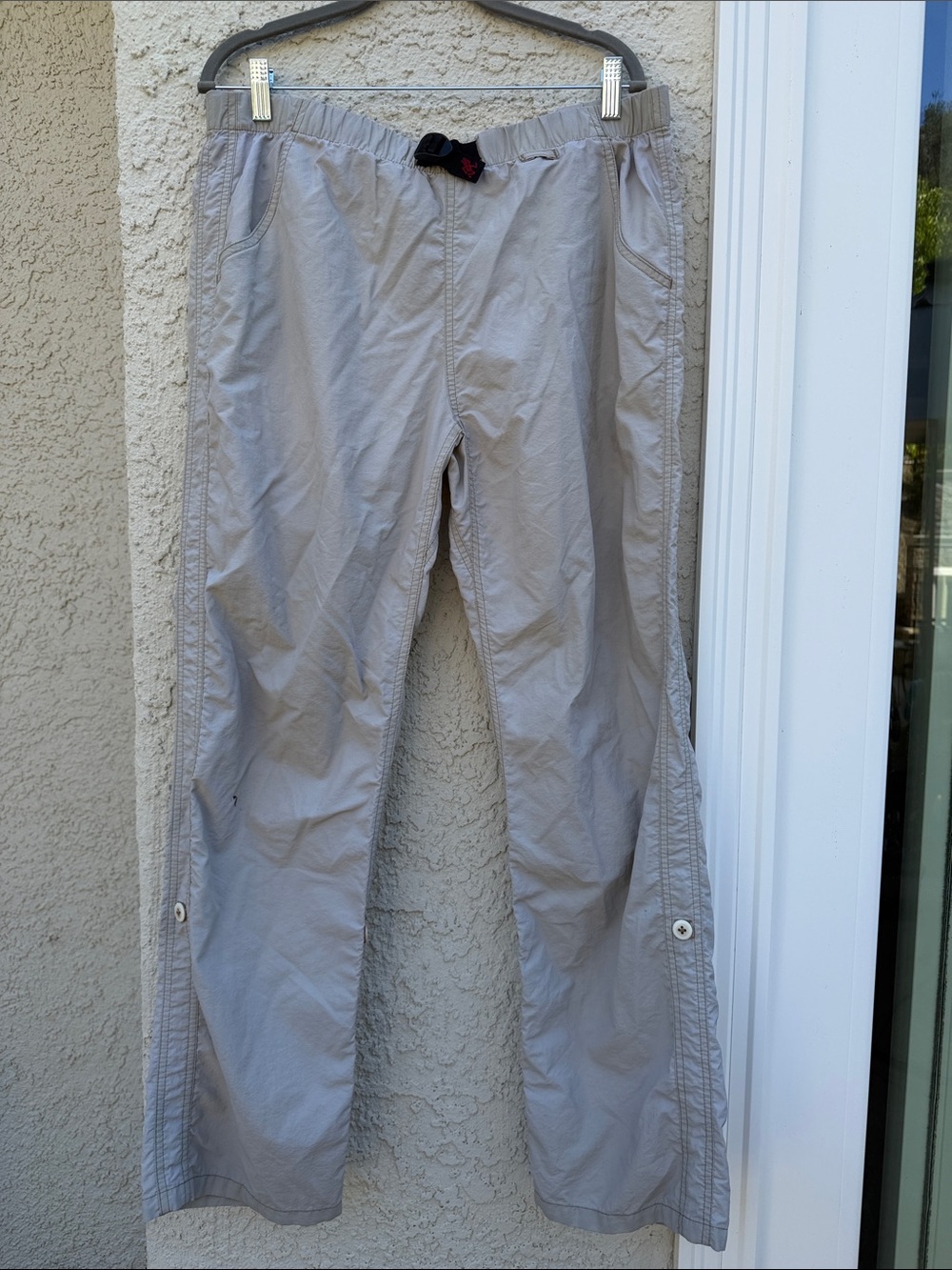 GRAMICCI Women's Beige Nylon Roll Up Hiking Climbing Pants Size L